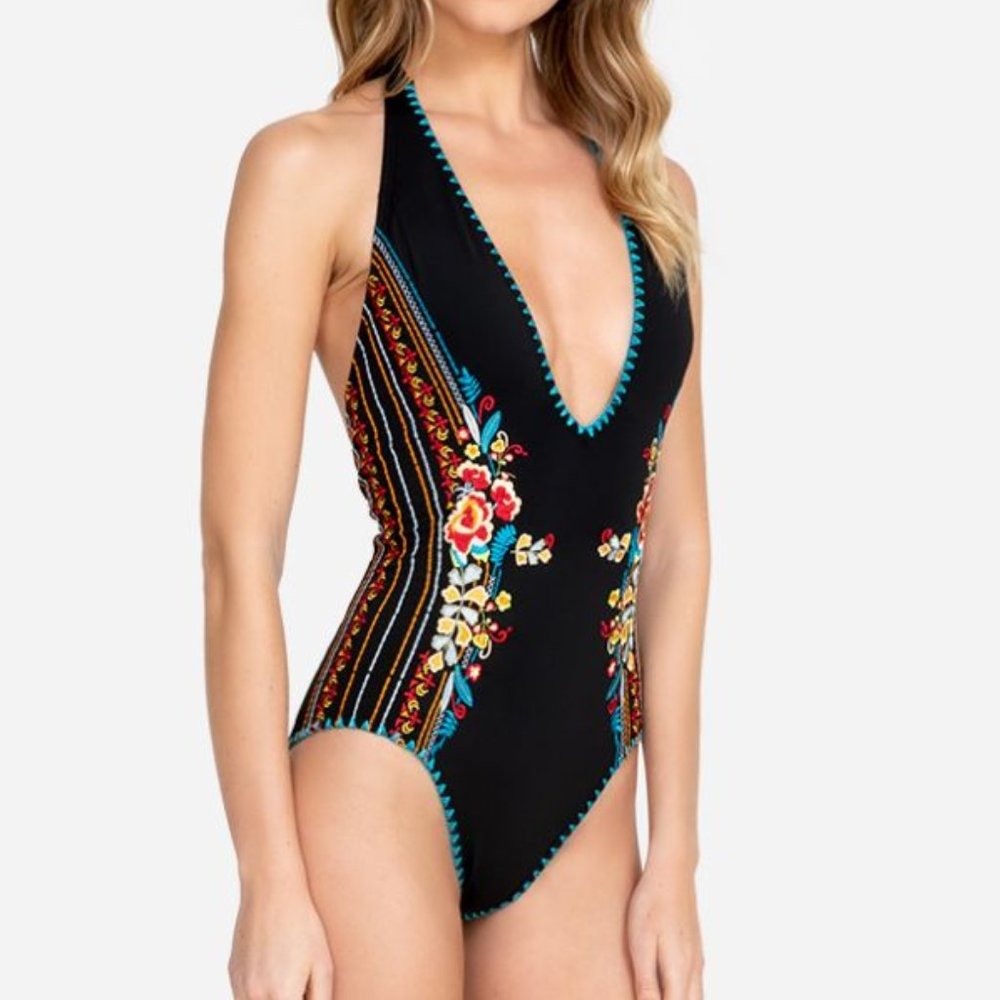 Johnny Was Reeve Plunge one piece suit. - Picture 2 of 5